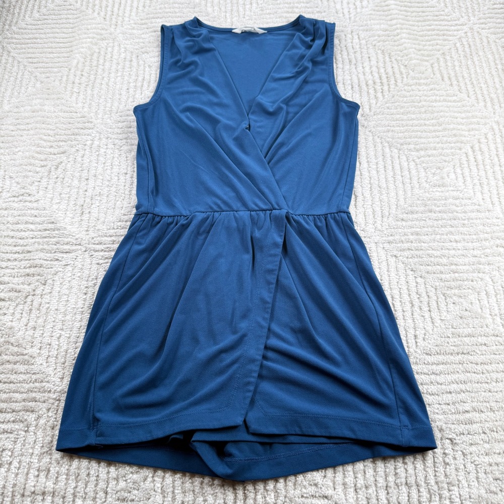 BCBGeneration Romper Women XS Blue Surplice Jersey XYE9D031 Resort Beach Party